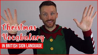 Christmas Vocabulary in British Sign Language BSL [upl. by Anoli127]