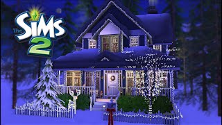 The Christmas Holiday House  The Sims 2 Speed Build I Custom Content [upl. by Prince291]