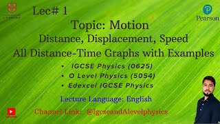 IGCSE Physics Motion Lec1 O Level Physics Motion Edexcel Physics Motion DistanceTime Graphs [upl. by Ahsieat581]