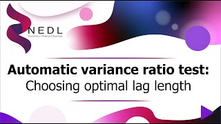 Automatic variance ratio AVR test Choosing optimal lag length Excel [upl. by Babcock585]