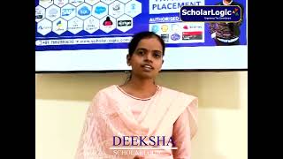 Scholar Logic Placement  Deeksha  Python Developer [upl. by Paderna]