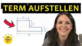 TERM AUFSTELLEN – für Umfang und Flächeninhalt mit Variablen Rechteck Figur [upl. by Grishilde]