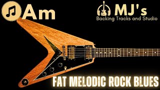 Fat Melodic Rock Blues in A minor  135 bpm  Guitar Backing Track [upl. by Emmye370]