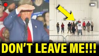 Trump Notices EVERYONE IS LEAVING His Disaster Rally [upl. by Imhskal]