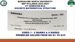 1st sem bca sepbnu2nd sem bca nepbnudiscrete mathematicssolved exam question paper part 1 [upl. by Don468]