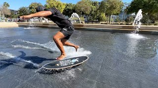 SECURITY KICKING US OUT FOR SKIMBOARDING IN FOUNTAINS [upl. by Llenrap]