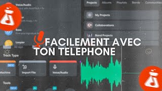 Importer  enregistrer et exporter facilement un son sur BANDLAB depuis un téléphone [upl. by Angelica998]