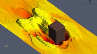 Evolution of a fluvial obstacle mark at a rectangular obstacle [upl. by Nitsej]