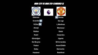 Man City vs Man Utd Combined XI ⚽️ [upl. by Aineg]