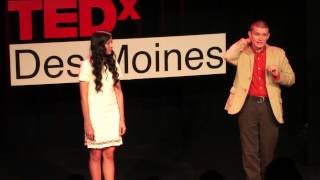 You dont have to fit in to belong Chase Harrison and Mikolina Lowe at TEDxYouthDesMoines [upl. by Nahpos]