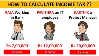 HOW TO CALCULATE INCOME in SIMPLE STEPS with EXAMPLES  AY 202021 amp FY21  INCOME TAX CALCULATION [upl. by Yoccm904]