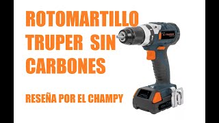 Taladro rotomartillo truper SIN CARBONES O BRUSHLESS A BATERIA [upl. by Dnalrag256]