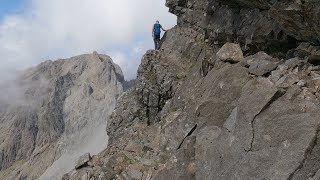 Sgurr Alasdair and Sgurr Mhic Choinnich via Collies Ledge Black Cuillin Isle of Skye 230821 [upl. by Ricardama]