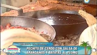 Pechito de cerdo con salsa de arándanos y batatas al plomo [upl. by Niliac]