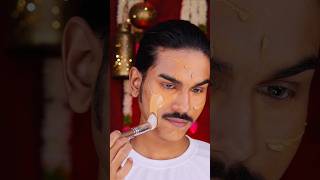 Festive men makeup✨🥰 makeuptutorial menmakeup festive festival diwali wedding festivemakeup [upl. by Akimehs401]