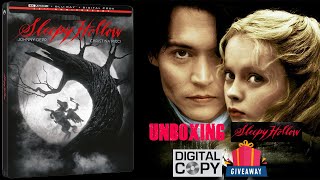 Sleepy Hollow 1999 4K SteelBook Review and Unboxing Johnny Depp Tim Burton Digital Code Giveaway [upl. by Royall]