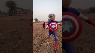 Captain America nay spiderman kay saath kea kia [upl. by Eceinej529]