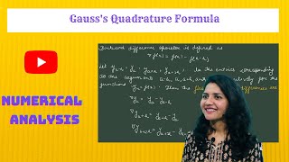 Numerical Analysis C7L4  Gausss Quadrature Formula  Hindi [upl. by Maxama410]