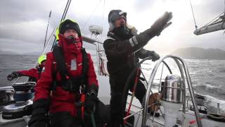 How to heave to in a yacht – Skip Novaks Storm Sailing [upl. by Tallulah]