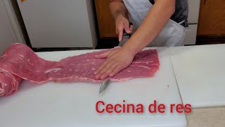 como cortar cecina de res de un cuetegusano [upl. by Ludlew]