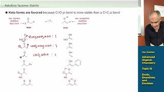 Advanced Organic Chemistry  Enols Enamines and Enolates [upl. by Elleunamme]