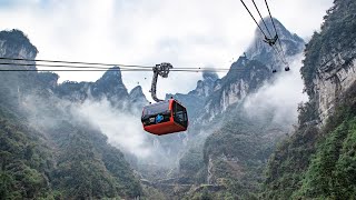 DoppelmayrGaraventa 26TGD quotTianmenshan Ropewayquot Zhangjiajie China 2019 [upl. by Pansie]