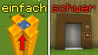 5 ARTEN in MINECRAFT AUFZÜGE zu bauen  5 Minecraft Aufzüge bauen Tutorial 119 [upl. by Toolis]