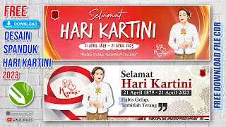 Desain Spanduk Hari Kartini  Free Template CDR [upl. by Hashim]