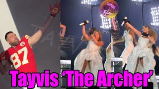 OMFG Taylor Swift imitates The Archer by Travis Kelce during TTPD set at Wembley [upl. by Southworth]