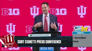 Big Ten Football Media Days Indiana football coach Curt Cignetti Press Conference [upl. by Cynde]