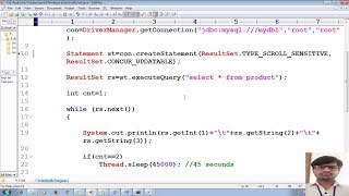 66 Advanced Java Scrollable ResultSet Sensitive Insensitive Updatable Readonly  adv java [upl. by Aseela237]