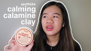 Perfect for sensitive skin APOTHEKE CALMING CALAMINE CLAY HONEST REVIEW 🧖🏻‍♀️  sabpozon [upl. by Marienthal]