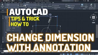 AutoCAD How To Change Dimension With Annotation Tutorial [upl. by Ayekan724]