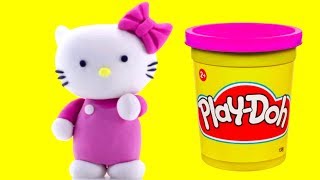 DibusYmas Hello Kitty Play doh STOP MOTION animation video Fun for kids [upl. by Niai]