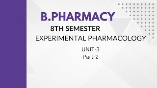 Bpharmcy 8th sem Experimental pharmacology unit3 screening model of ANS activity part2 [upl. by Karub]