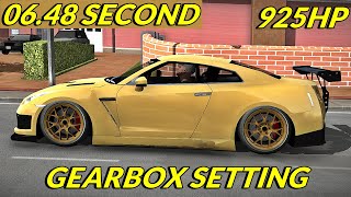 NISSAN GTR R35 925HP  GEARBOX SETTING  CAR PARKING MULTIPLAYER [upl. by Aelber]