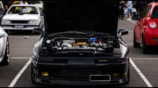 MK3 Supra built 2JZ  first startdrive  DIY stainless system build [upl. by Eiramit334]