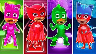 Gekko 🆚 CatBoy 🆚 Owlette 🆚 Night Ninja 🆚 PAW Patrol 🎶 Tiles Hop EDM Rush [upl. by Merras]