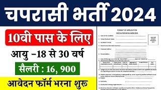 चपरासी भर्ती 2024  10 वीं पास वाली जल्दी करें अप्लाई ❤️‍🔥 [upl. by Aninaj]