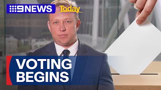 Queensland election early voting begins after Labor promises free school lunches  9 News Australia [upl. by Yojenitsirk777]