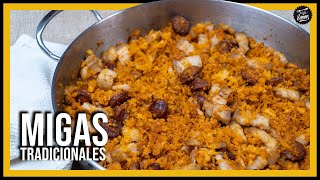 Migas de pan con chorizo y panceta 🥖 Receta tradicional [upl. by Georgie]