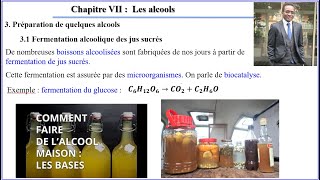 Partie22 Les Alcools Chapitre VII du Cours de chimie niveau Terminal [upl. by Leahcin]