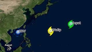 2001 Pacific Typhoon Season Animation [upl. by Letnuahs]