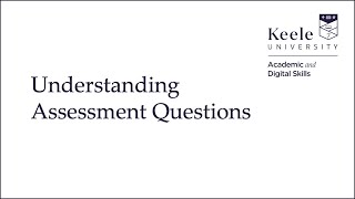 Understanding Assessment Questions [upl. by Noirret]