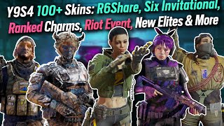 100 Y9S4 Skins  R6Share Skins Six Invitational Riot Event Seasonal Skins New Elites amp more [upl. by Nylloh]