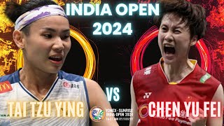 TAI TZU YING 🇹🇼VS CHEN YU FEI🇨🇳YONEX SUNRISE INDIA OPEN 2024  FINAL [upl. by Topper]