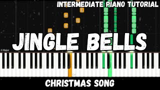 Christmas  Jingle Bells Intermediate Piano Tutorial [upl. by Ahsatniuq]