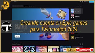 01 Creando cuenta en Epic Games para Twinmotion 2024 [upl. by Hinman]