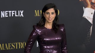 Sarah Silverman attends Netflixs quotMaestroquot Los Angeles special screening black carpet [upl. by Gmur]