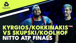 KyrgiosKokkinakis Take On KoolhofSkupski  Nitto ATP Finals 2022 Doubles Highlights [upl. by Aehsan]